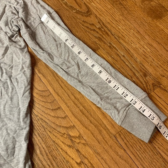 Kersh Grey Lattice Back Tunic Top Long Sleeve Side Slits - Size Large - Picture 8 of 8